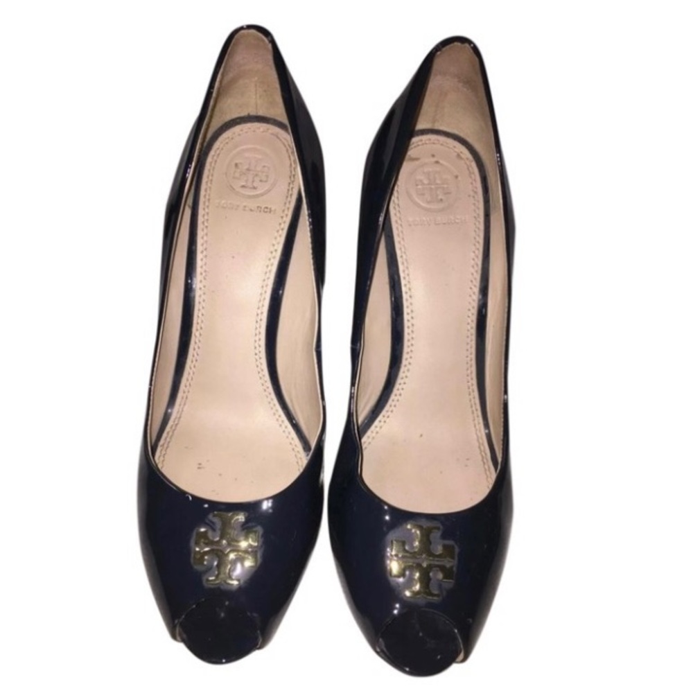 Tory Burch Patent Wedge Heels Pumps